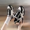 Daddy shoes girl 2025 ins trendy autumn new color matching bottom versatile fashion casual women's lace-up sneakers