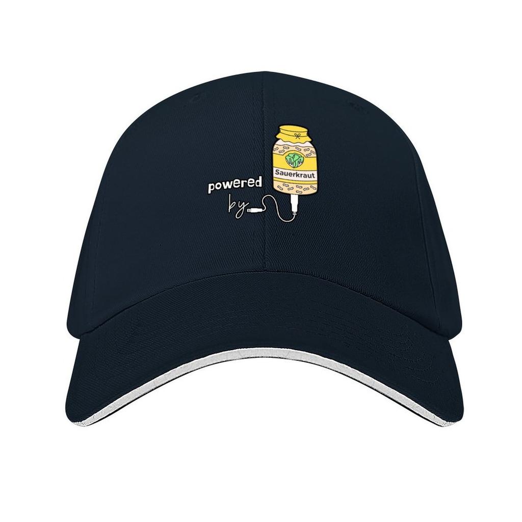 Powered by Sauerkraut Baseball Cap Trucker Cap Luxury Hat Golf Wear Streetwear Mens Hats Womens