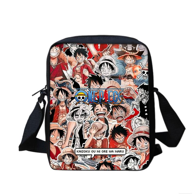 ONE PIECE Monkey D. Luffy Boy Girls Printed Shoulder Messenger Bag Handbag Phone Bag Shopping Bag for Boys Girls Best Gift