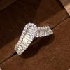 Paved Diamond Zirconia Copper Cuff Rings For Women Gold Sliver Color Adjustable Crown Shape Finger Accessory