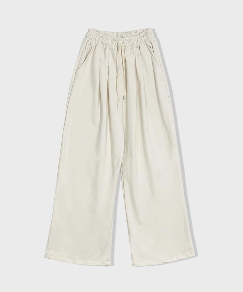 CHICKS Muir Double-Pleat Wide Pants Black