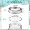 Organizer Lid Insert Flower Glass Bottle Covers Silver Lid with Straw Hole Square Grides Lid Suitable for Arrangements