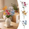 4 Heads Artificial Lilis DIY Flower Floral Arrangement Simulation Flowers Multicolor Realistic Wedding Bouquet Home Decoration
