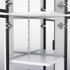 Vitrinen-Schrank mit Glas 44 × 42 × 164 cm, Spiegelrückwand, beidseitig verglast, LED-Beleuchtung Farbwechsel, Sammlerstücke, Bücher, Wein & Dekoration, Weiß