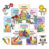 Ink Proof Paper Coloring Book 8PCS Children's Cartoon Book, Animals/Fruits/Vehicles/Fairy Tale Characters Theme, Thickened Ink-proof Creative Drawing