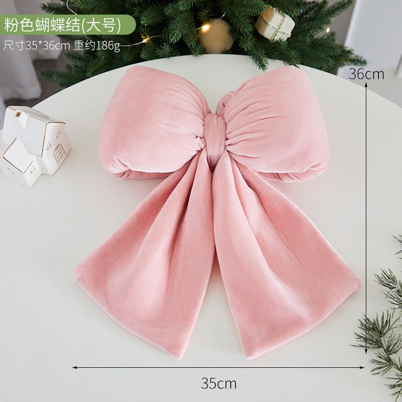 Red Velvet Bow Ornament Christmas Tree Hanging Decor Wedding Party Home Festive Decoration