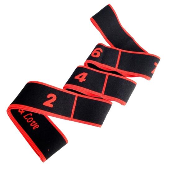 Children Adult Yoga Pull Strap Belt Dance Elastic Stretching Resistance Band Children красный