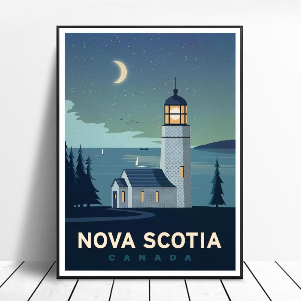 VINTAGE NOVA SCOTIA Kanada Leinwand Malerei Kunstdruck Poster Bild Wand moderne minimalistische Schlafzimmer Wohnzimmer Dekoration