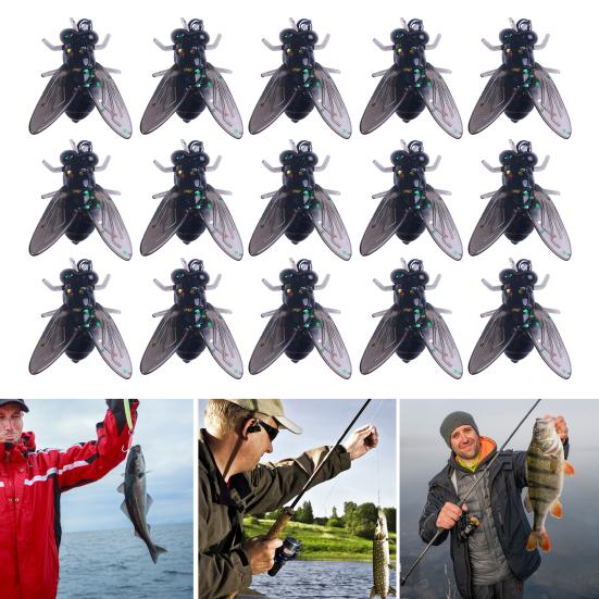 15 шт. Біонічні приманки для нахлистової риболовлі, Реалістичні, Міні-розмір, Портативні мушки, Набір рибальських приманок, Свімбейти для морської та прісноводної риболовлі