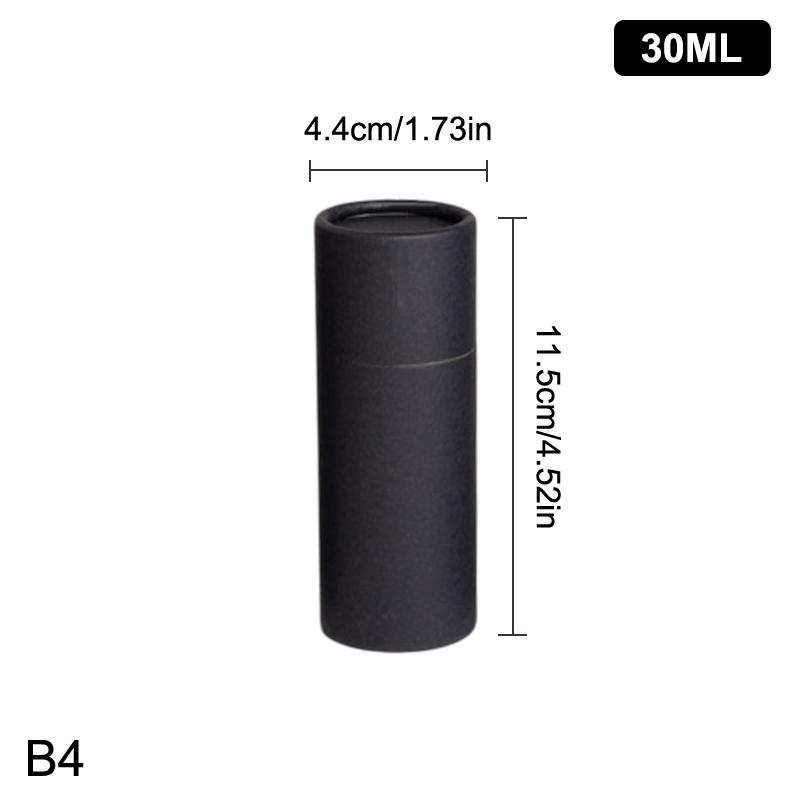 1Pcs Empty Thick Round Cowhide Empty Paper Tube Essential Oil Roller Bottle Packaging Box For Oil Perfume Container