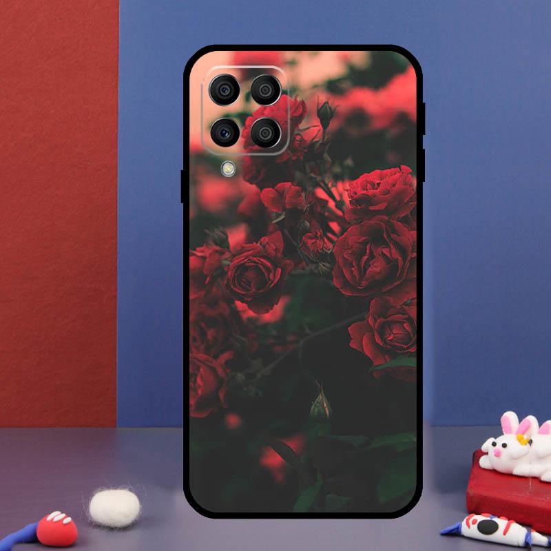 Red Rose Flower For Samsung Galaxy M33 M13 M23 M53 M15 M55 M31 M51 M14 M34 M54 M20 M30s M32 M52 Phone Case