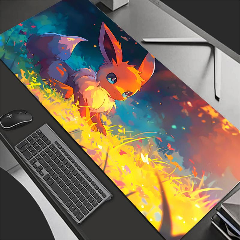 Sunny Day Pikachu & Eevee Extended Gaming Mouse Pad Waterproof Non-slip