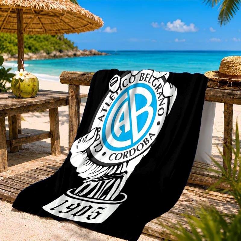 Atletico Belgrano Crest Beach Towel, Quick-drying, Easy to Care for, Suitable for Both Fitness and Beach Vacations,Sports Essential