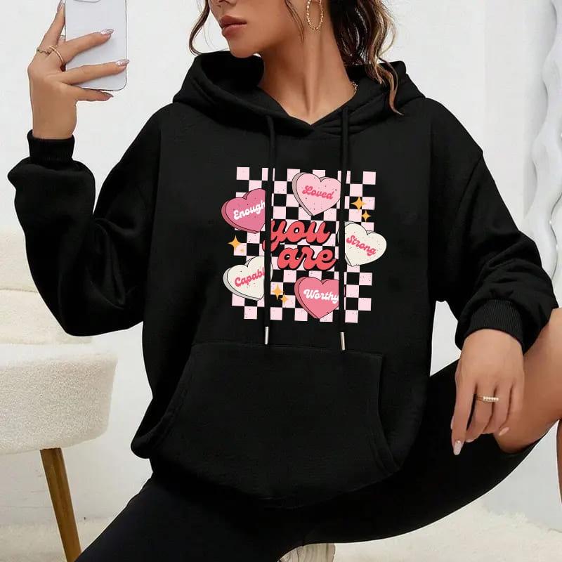 

Casual Women s Hooded Sweatshirt, Adjustable Drawstring, All-Season XXL