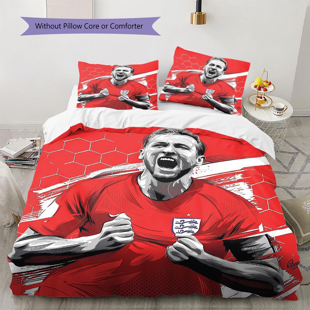 Set Copripiumino Trapuntato Harry Kane Vibes Copripiumino Federa Decorazione per la Casa Regalo di Compleanno (1 * copripiumino + 2 * federa, senza nucleo)