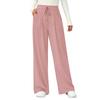 Fashion Women's Elastic High Waist Knitted Casual Wide Leg Pants With Pockets