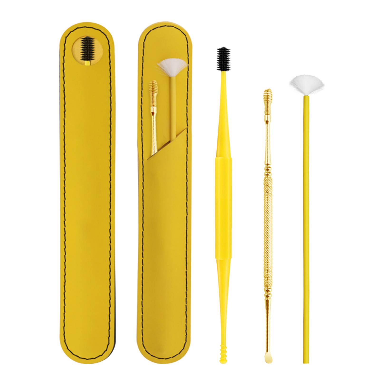 

3 шт., набор для удаления ушной серы, набор для удаления ушной серы, ушная ложка, ушной набор для массажа ушей жёлтый