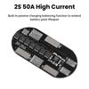 2S 50A Battery Protection Board 3.7V Low Power Consumption with Passive Balancing Reverse Connection Protection for 21700 Fan
