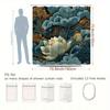 1pc Lotus Pattern Shower Curtain Mysterious And Artistic Home Bathroom Decoration Exquisite Bathtub Partition Hanging Curtain