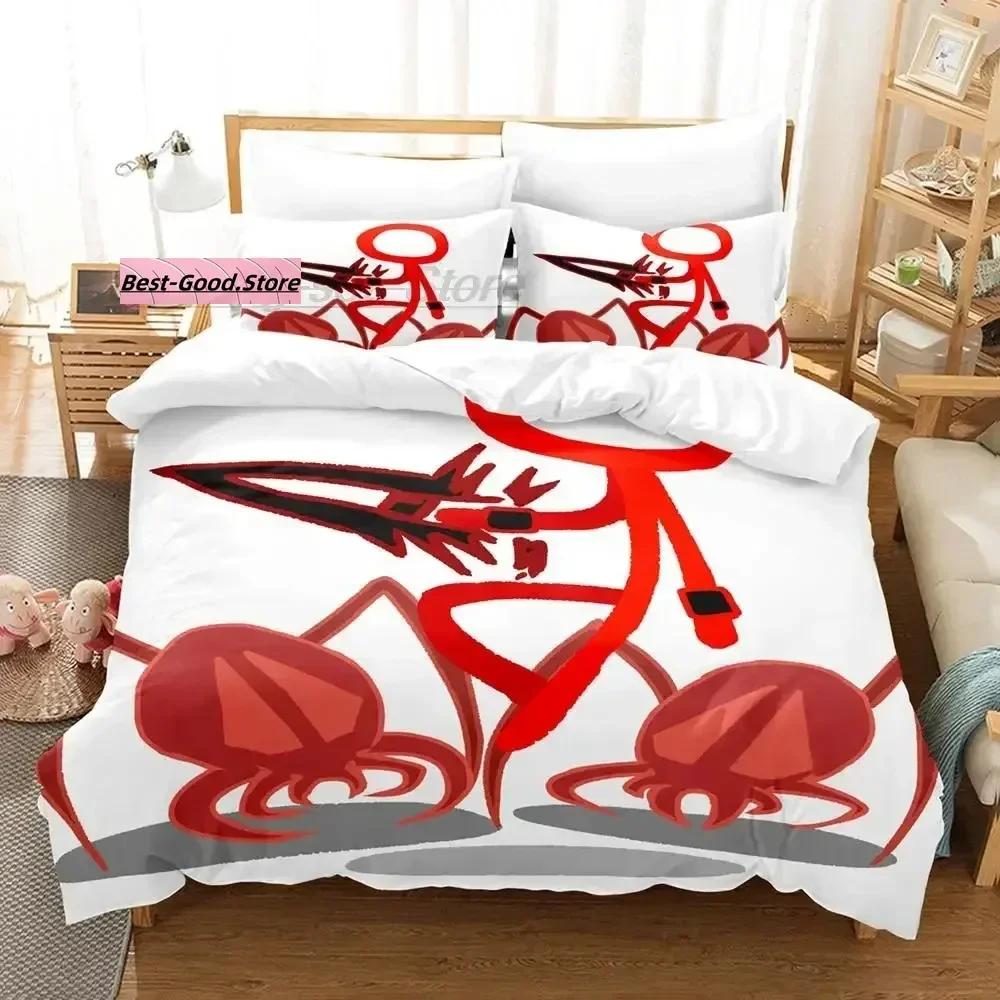 

3D Print Anime Alan Becker Bedding Set Printed Bed Set With Pillowcase Bed Duvet Cover Soft Queen King Size Bedclothes Home 70x133cm 2pcs