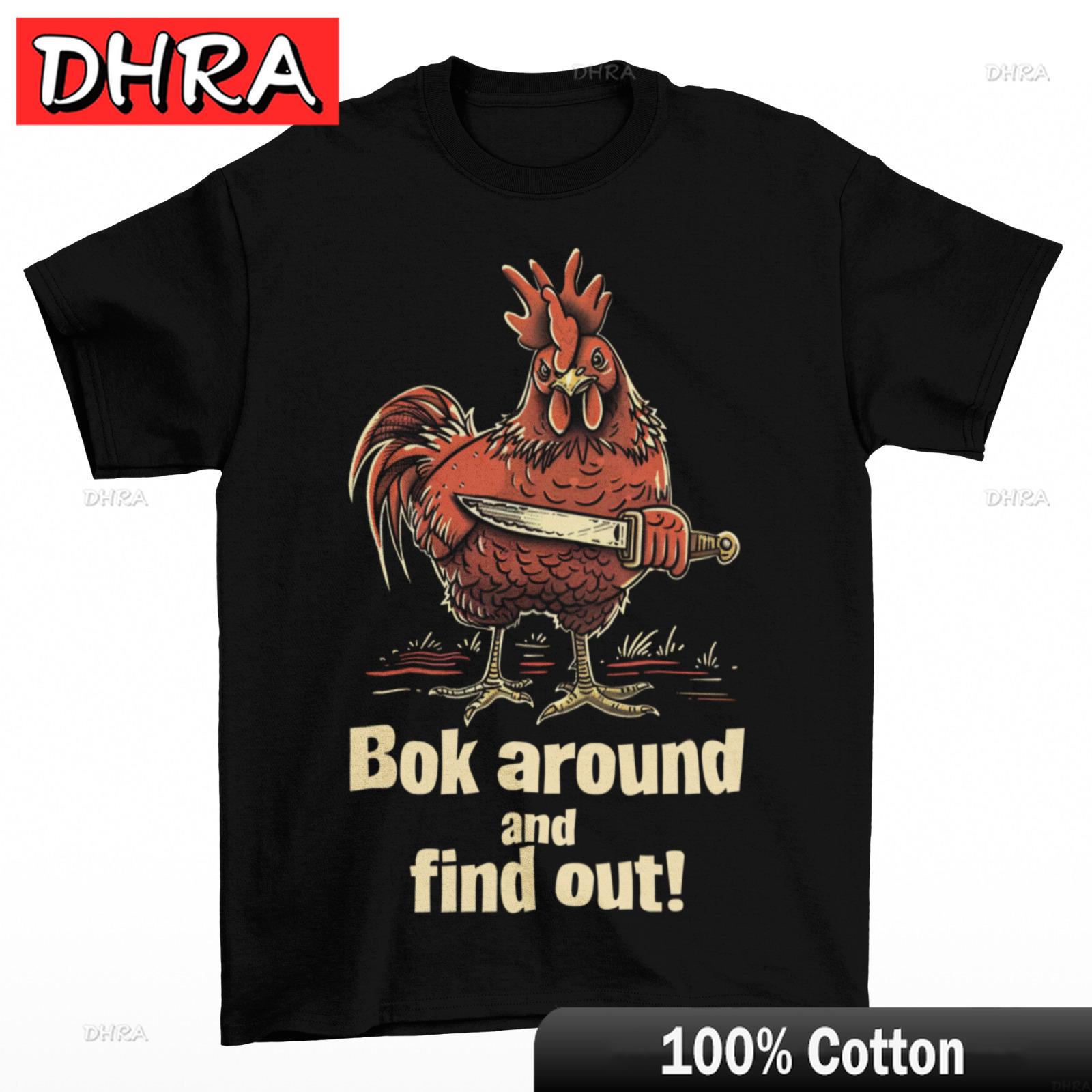 

Bok Around and Find Out Chicken TShirt Unisex Funny Cotton Adult Rooster Bawk Trendy Comfy Tshirts Edgy Comfy Funny Tee S