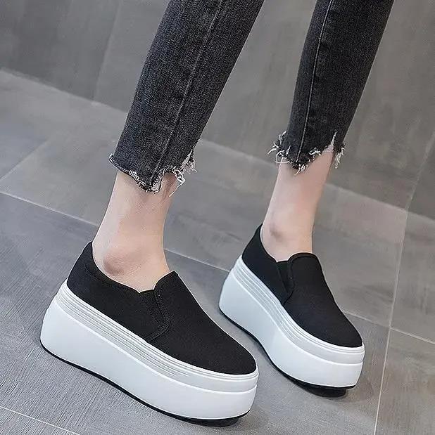 Fashion 2025 Size 34-39 Women Casual Loafers Leopard Flats Shoes Real Leather Platform Summer Slip-On Slouchy Mid Heels Daily