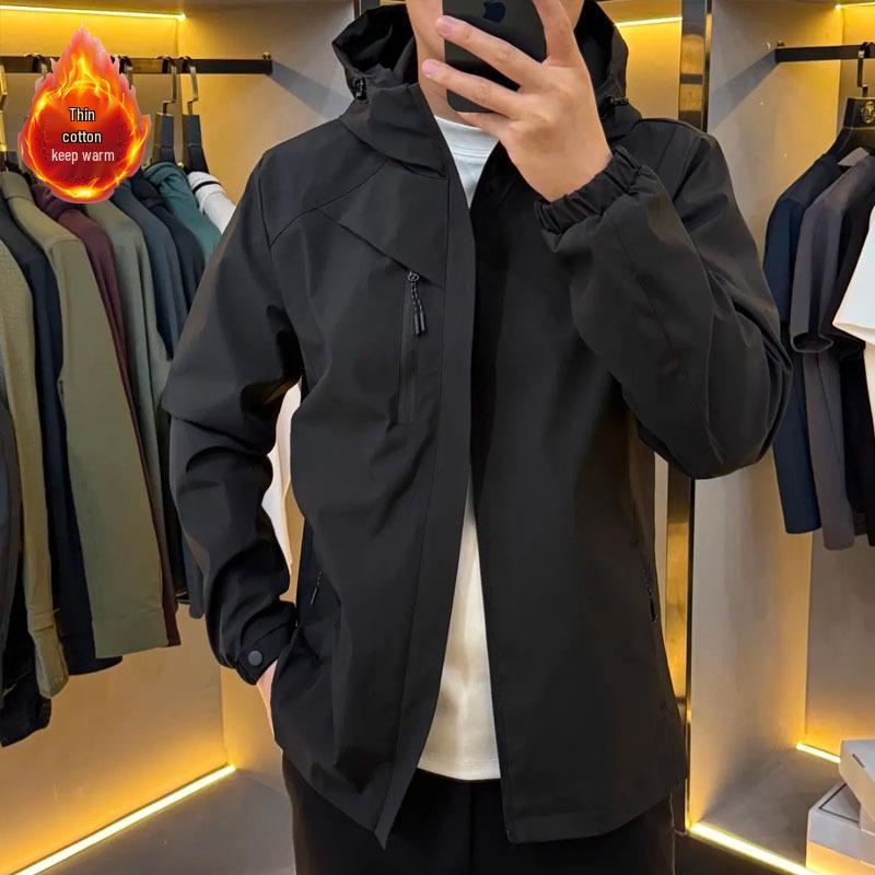 Men's Luxury Hooded Cotton-Padded Jacket: Autumn/Winter European Outdoor Business Casual Style