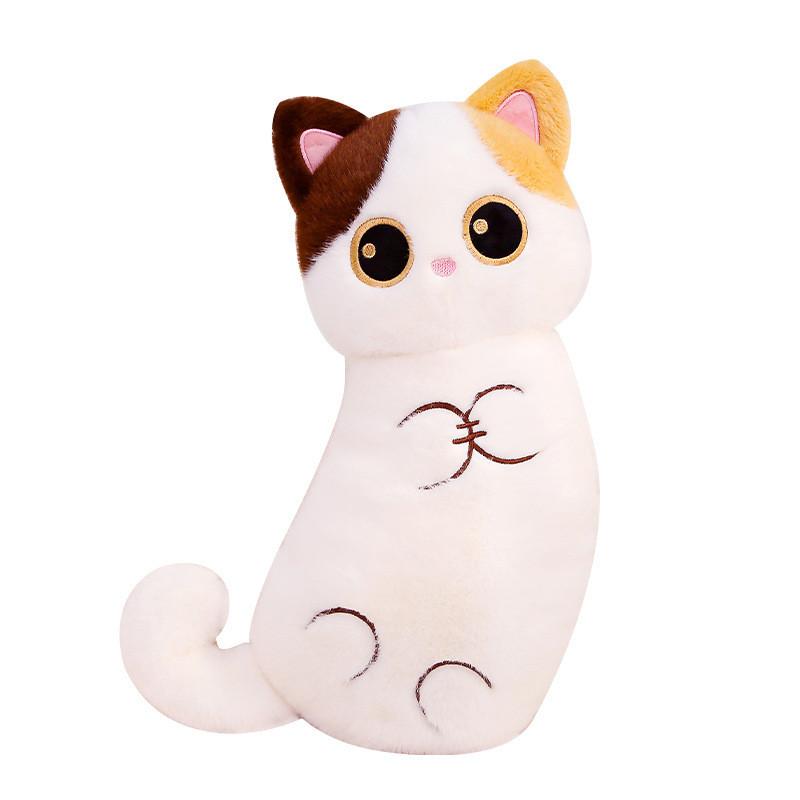 Cute Threecolor Cat Plush Pillow With Pp Cotton Filling For Kids And Adults