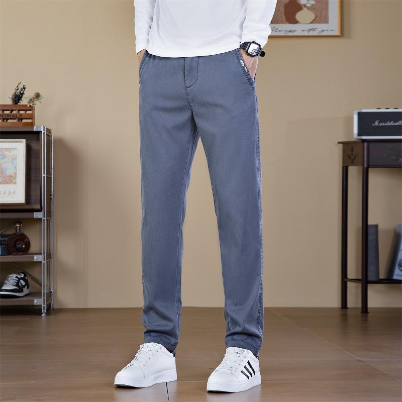 Pants Men's Autumn and Winter New Men's Business Casual Pants Men's Loose Straight Elastic Pants