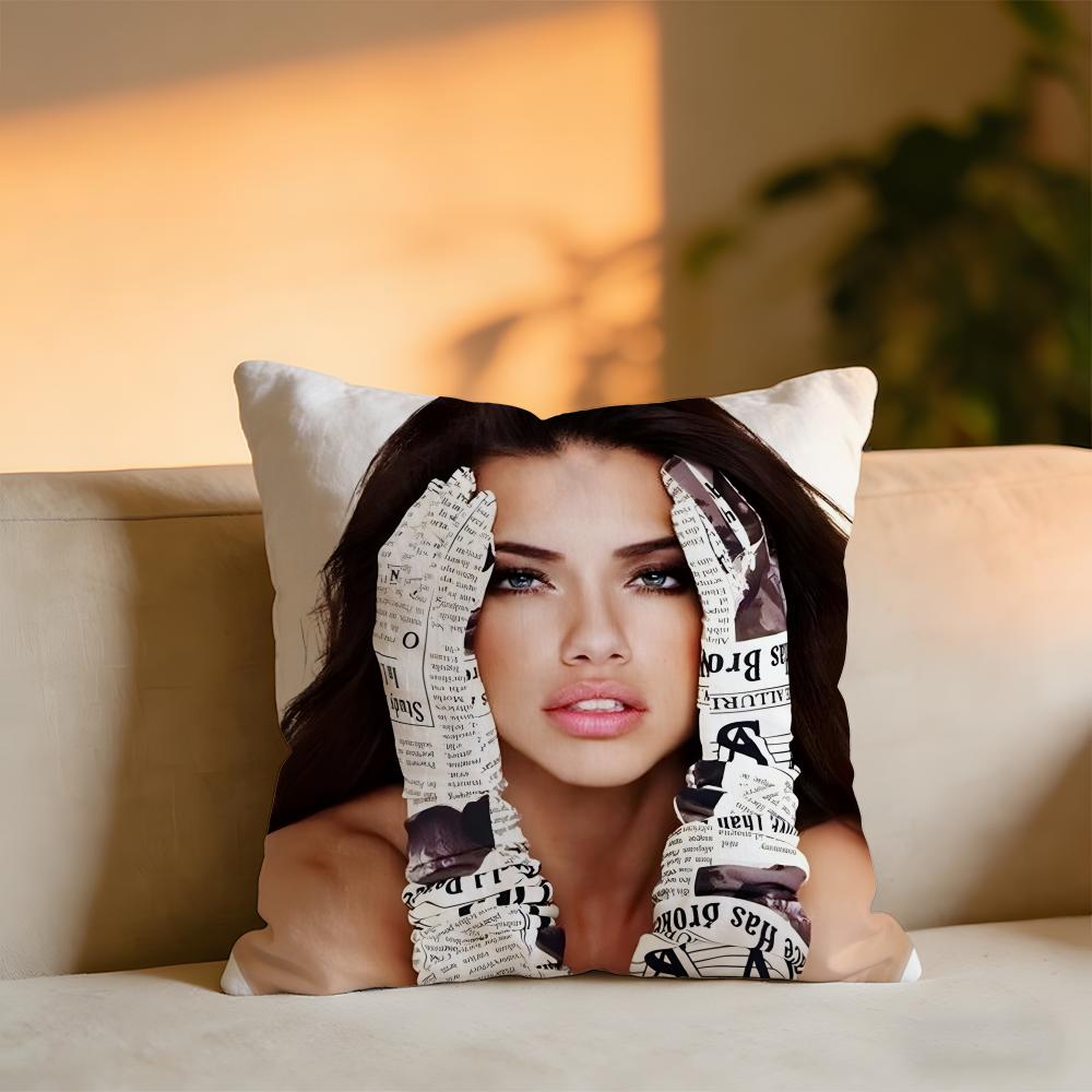 Adriana Lima Cushion Cover Cozy Velvet Throw PillowSoft Warm Cushion For Sofa Bed