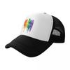 Custom Love Wins Rainbow LGBT Baseball Cap for Unisex Women Breathable Gay Pride Lesbian Trucker Hat Outdoor Snapback Dad Hats