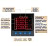 96x96mm Three-Phase Intelligent Digital Meter with 0.5S Accuracy RS485 Communication for Power Factor Frequency Harmonics
