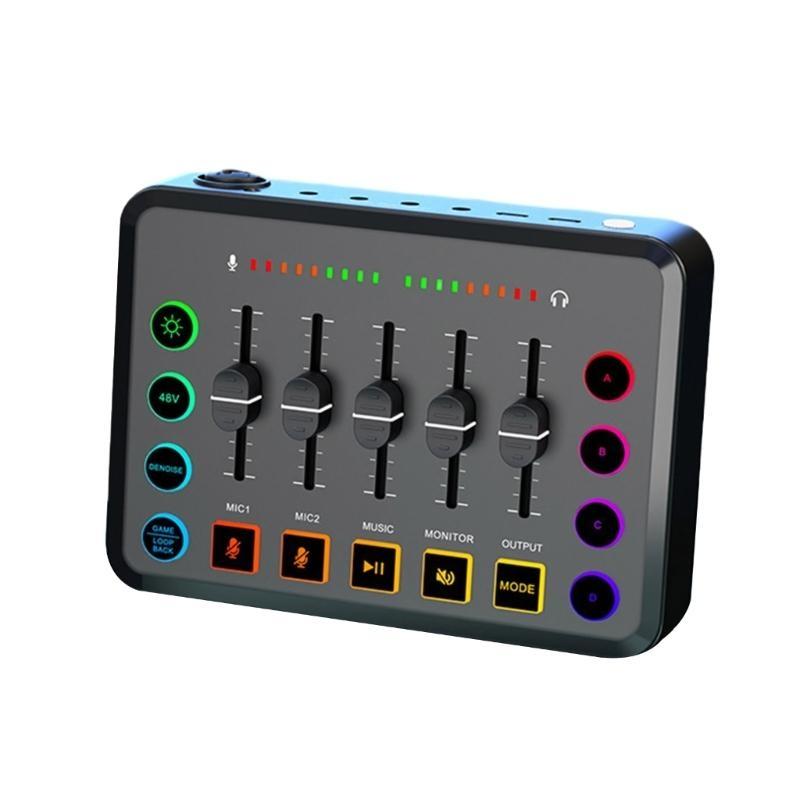 F9 Live Sound Card Wireless Singing Sound Card with Live Broadcast Studio Singing and Recording Voice Changing
