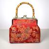 Handmade gold bag bamboo handle brocade cheongsam mouth gold bag handbag