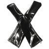 Calzini Corti in Finto Lattice Sexy Collant con Zip Aperta Calze in Pu Accessorio per Abbigliamento Cosplay Calze Elastiche Lucide in Pvc