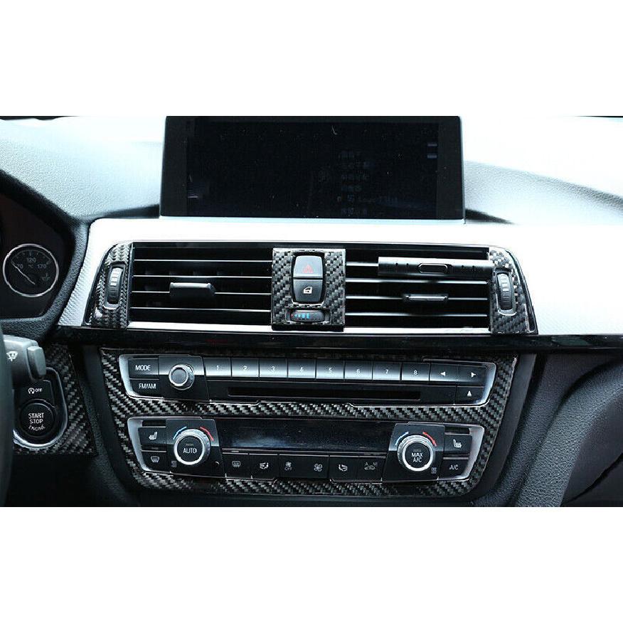 Middle Console Air Outlet Trim For BMW 3-4 Series GT 2013- Real Carbon Fiber