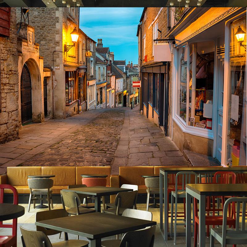 Wallpaper Europe City Mural Street Landscape Poster Fresco Restaurant Cafe Interior Background Home Decor