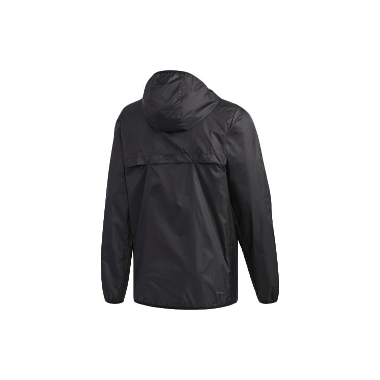 Adidas Neo Letter Print Training Hooded Jacket Men Tops Black FL0173