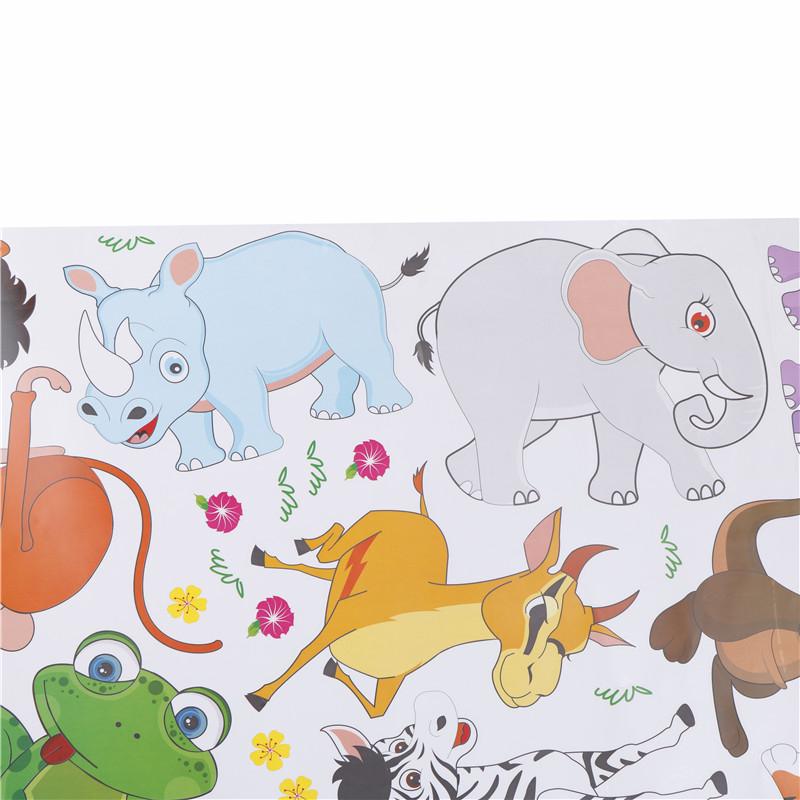 Jungle Animals Wall Stickers For Kids Rooms Home Decor Poster Wall Decals Removable