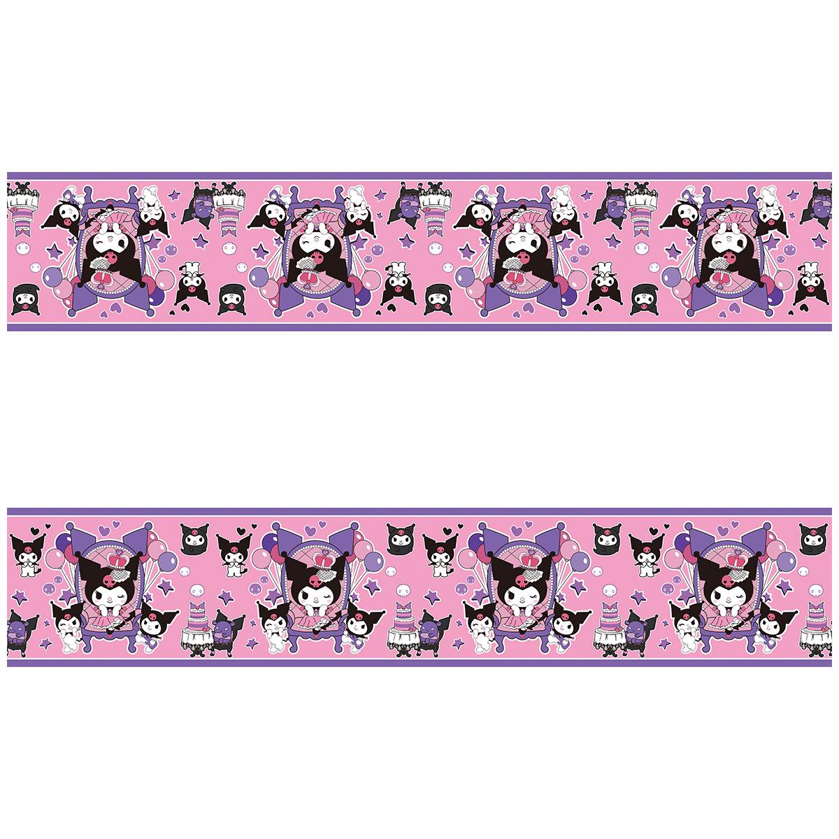 

Kuromi Birthday Party Decoration Set: Disposable Plates, Cups, Napkins, Tablecloth, Cutlery.