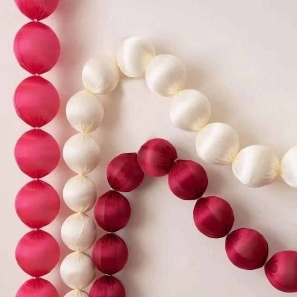 Foam Ball Garland Wedding Cloth Ball String Smooth Decoration Hanging Ornaments Foam Balloon Celebration