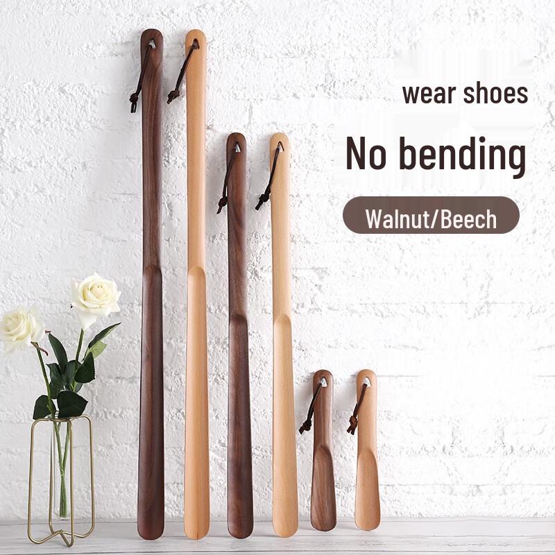 Long-Handled Wooden Shoehorn