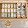 Drawer Storage Box, with Removable Partition Panel Container, Stackable Space Saving Storage Bin for Household