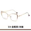 M European and American gold silk fashion trend retro ins lady beautiful flat glasses can be matched with myopia glasses