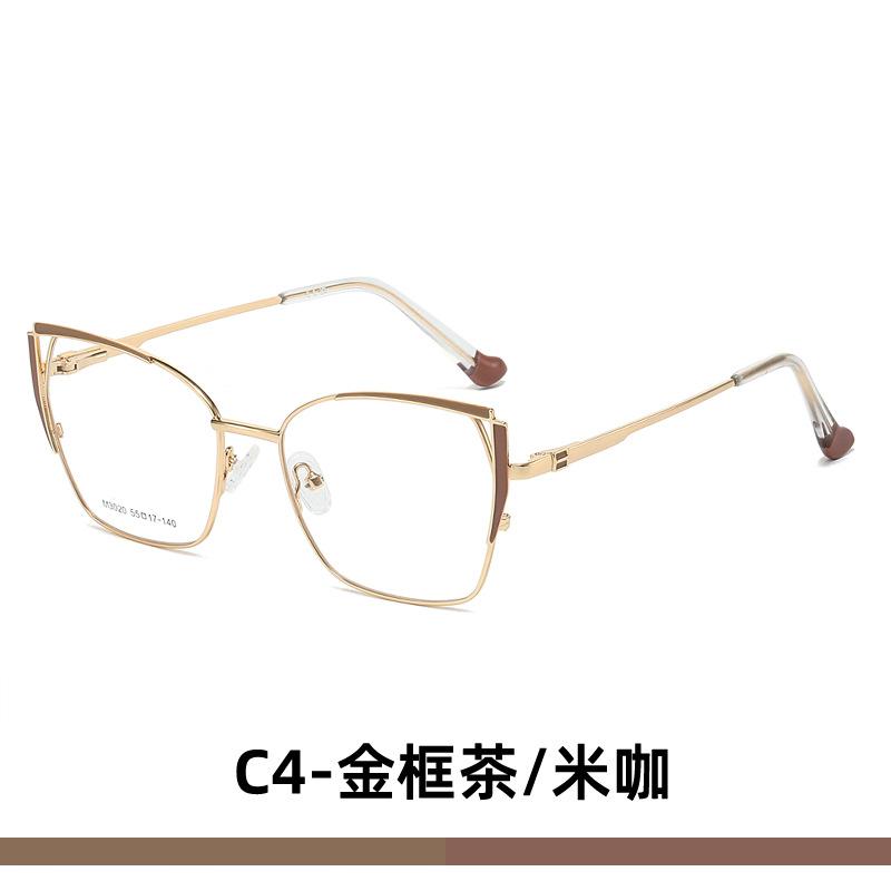 M European and American gold silk fashion trend retro ins lady beautiful flat glasses can be matched with myopia glasses