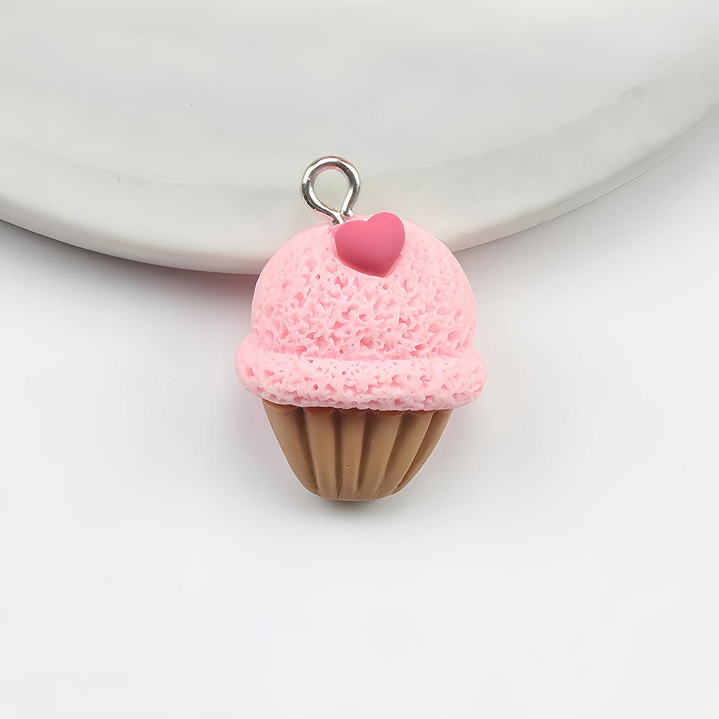 5Pcs Bear Bee Flower Donut Ice Cream Resin Earring Charms for DIY Keychain Bracelets Pendant Necklace Jewelry Making Findings