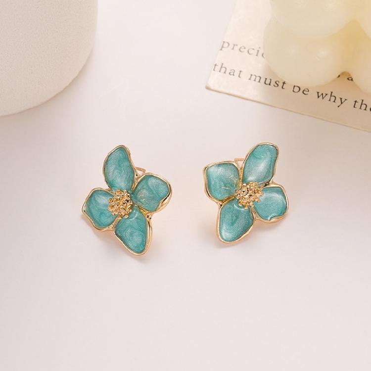 Fashionable Hibiscus Designs Studs Earrings for Women and Girls Vintage Charm Fashion Korean Romance Statement Pieces