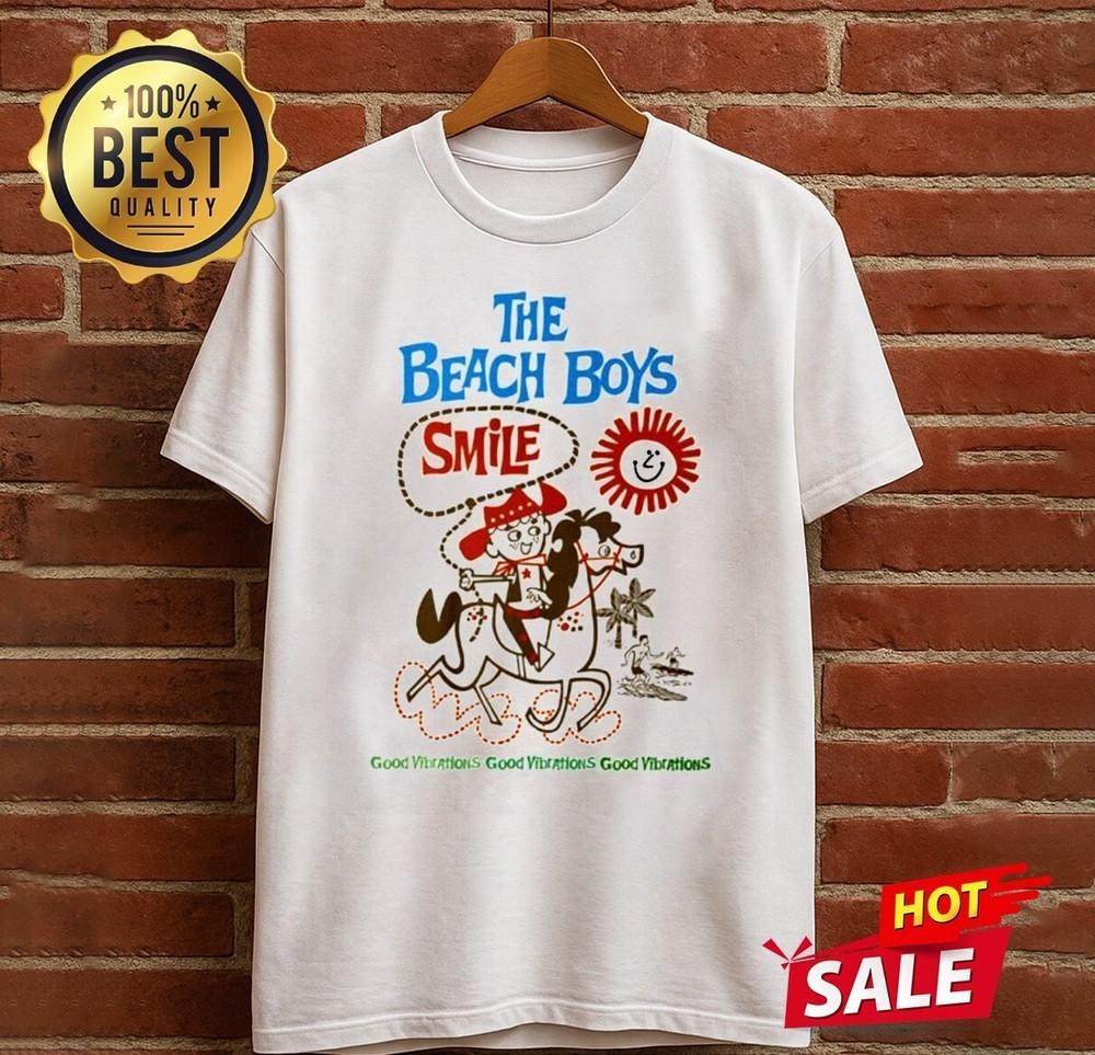New The Beach Boys smile TShirt Cotton Tour Concert SEG_174 Unisex T-Shirt XXL