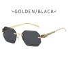 Retro Sunglasses Men Brand Designer Fashion Rimless Sun Glasses Shades Cutting Lens Ladies Frameless Eyeglasses