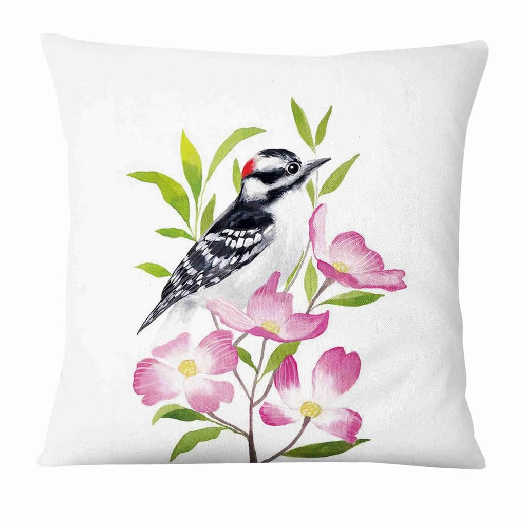 Painted Flower, Bird and Butterfly Decorative Pillowcase Living Room Office Ornaments Home Pillowcase